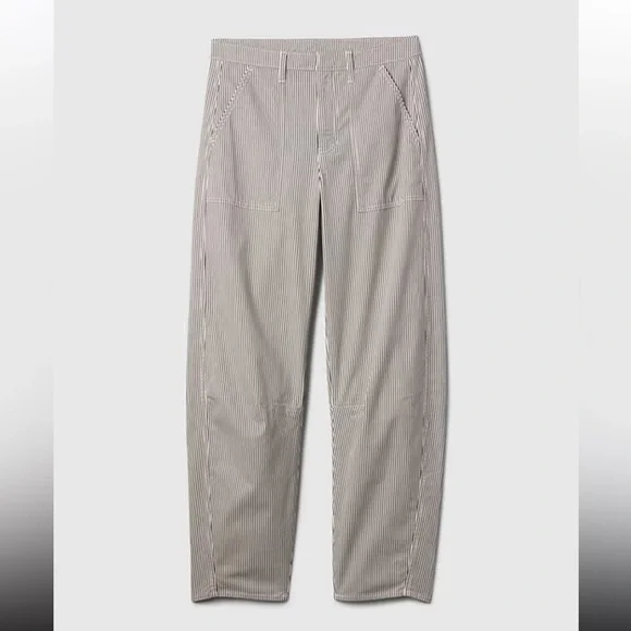 GAP High Rise Barrel Striped Pants - Picture 7 of 10